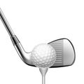 Golf Club And Ball On Tee Sport Equipment Vector Royalty Free Stock Photo