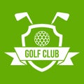 Golf club emblem icon green Royalty Free Stock Photo