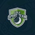 golf club emblem logo vector illustration template icon graphic design. ball of sport sign or symbol for tournament or league team Royalty Free Stock Photo