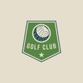 golf club emblem logo vector illustration template icon graphic design. ball of sport sign or symbol for tournament or league tim Royalty Free Stock Photo