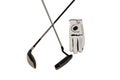 Golf club and glove on white background Royalty Free Stock Photo