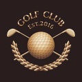 Golf club, golf course vector logo Royalty Free Stock Photo