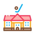 Golf Club House Icon Vector Outline Illustration