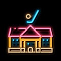 Golf Club House neon glow icon illustration