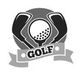 Golf club logo template or icon for tournament Royalty Free Stock Photo