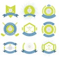 Golf club logos set of templates.Vector logotype design. Royalty Free Stock Photo
