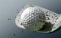 Golf Club Striking Ball In Slow Motion