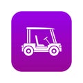 Golf club vehicle icon digital purple