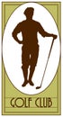 Golf club vintage emblem, logo, golfer, golf logo, badge Royalty Free Stock Photo