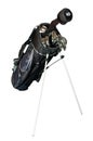 Golf-clubs in a bag isolated Royalty Free Stock Photo