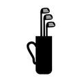 Golf clubs bag isolated icon Royalty Free Stock Photo