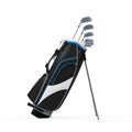 Golf Clubs and Bag Isolated Royalty Free Stock Photo