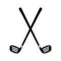 Golf clubs equipment icon