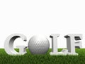 Golf concept on green gras Royalty Free Stock Photo