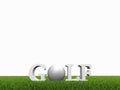 Golf concept on green gras