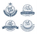 Golf country club logo, labels and design elements