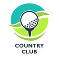 Golf country club logo template or icon for tournament Royalty Free Stock Photo