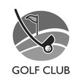 Golf country club logo template or icon for tournament Royalty Free Stock Photo