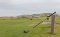 Golf course in autumn landscape