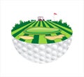 Golf course in the ball, Logo golf