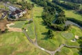 Golf course beautiful Aerial view of golf field landscape Royalty Free Stock Photo