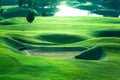 Golf course beautiful turf and putting green, Golf course in Thailand Royalty Free Stock Photo