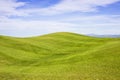 Golf course in Belek. Green grass on the field. Blue sky, sunny Royalty Free Stock Photo