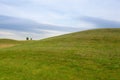 Golf course with blue sky background. Royalty Free Stock Photo