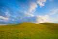 Golf course with blue sky Royalty Free Stock Photo