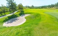 Golf course in the countryside. Royalty Free Stock Photo