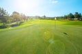 Golf course in the countryside. Royalty Free Stock Photo