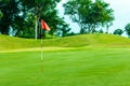 Golf course in the countryside. Royalty Free Stock Photo