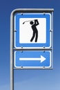 Golf course direction symbol Royalty Free Stock Photo