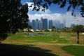 The golf course in dubai Royalty Free Stock Photo