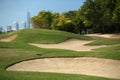 The golf course in dubai Royalty Free Stock Photo