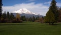 Golf Course Fairway Mount Shasta California Cascade Range Royalty Free Stock Photo