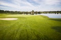 Golf course with green. Royalty Free Stock Photo
