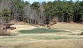 Golf course greens in winter, Georgia Royalty Free Stock Photo