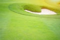 Golf course with a heart-shaped sand pit Royalty Free Stock Photo