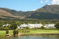 Golf course landscape in the mountains Royalty Free Stock Photo