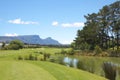 Golf course landscape in the mountains Royalty Free Stock Photo