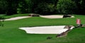 Golf Course Sand Traps Backdrop Royalty Free Stock Photo