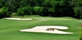 Golf Course Sand Traps Backdrop Royalty Free Stock Photo