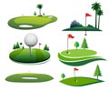 Golf course logos collection, Royalty Free Stock Photo
