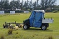 Golf course maintenance equipment, lawn mower. Rio Olympic Golf Course in Barra da Tijuca