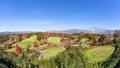 Golf Course Mountains Overlooking Landscape Royalty Free Stock Photo