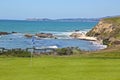 Golf course ocean Royalty Free Stock Photo