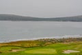 A golf course overlooking Bodega Bay in Doran park, Sonoma County, California