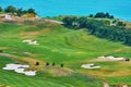 Golf Course on the Sea Shore Royalty Free Stock Photo