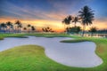Golf course sunrise Royalty Free Stock Photo